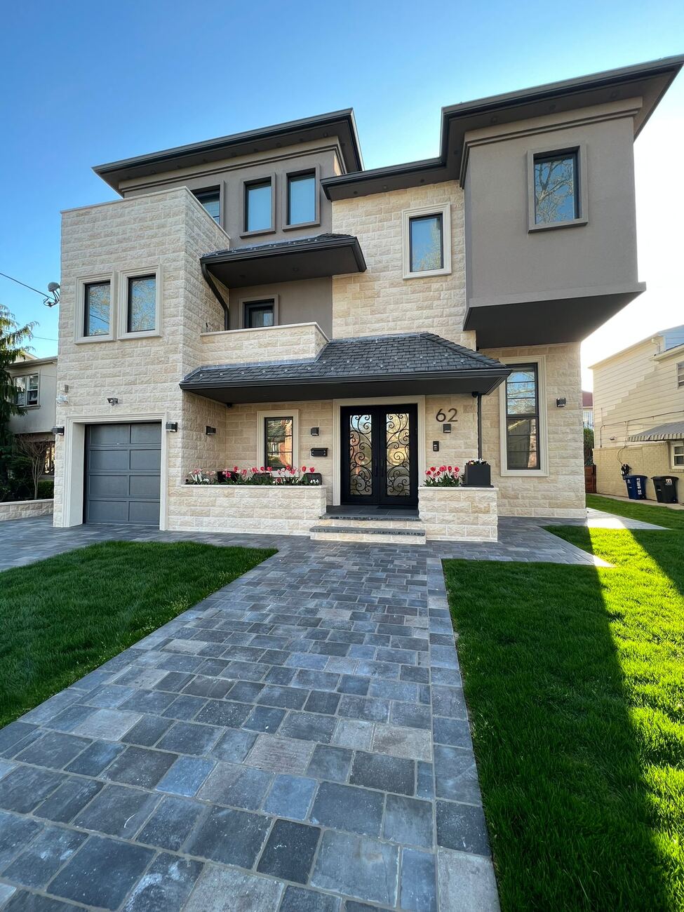 Ground-up custom stone home