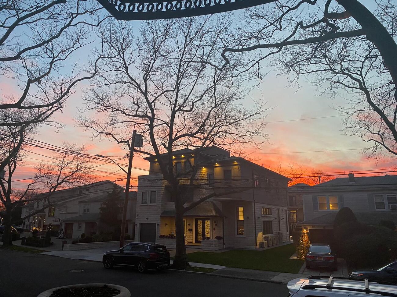Neighborhood at dusk