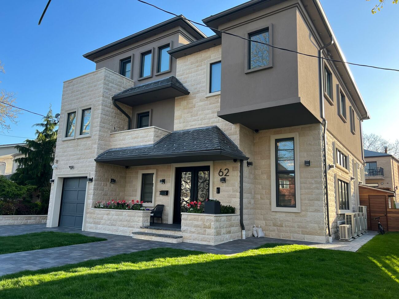 Custom home at golden hour