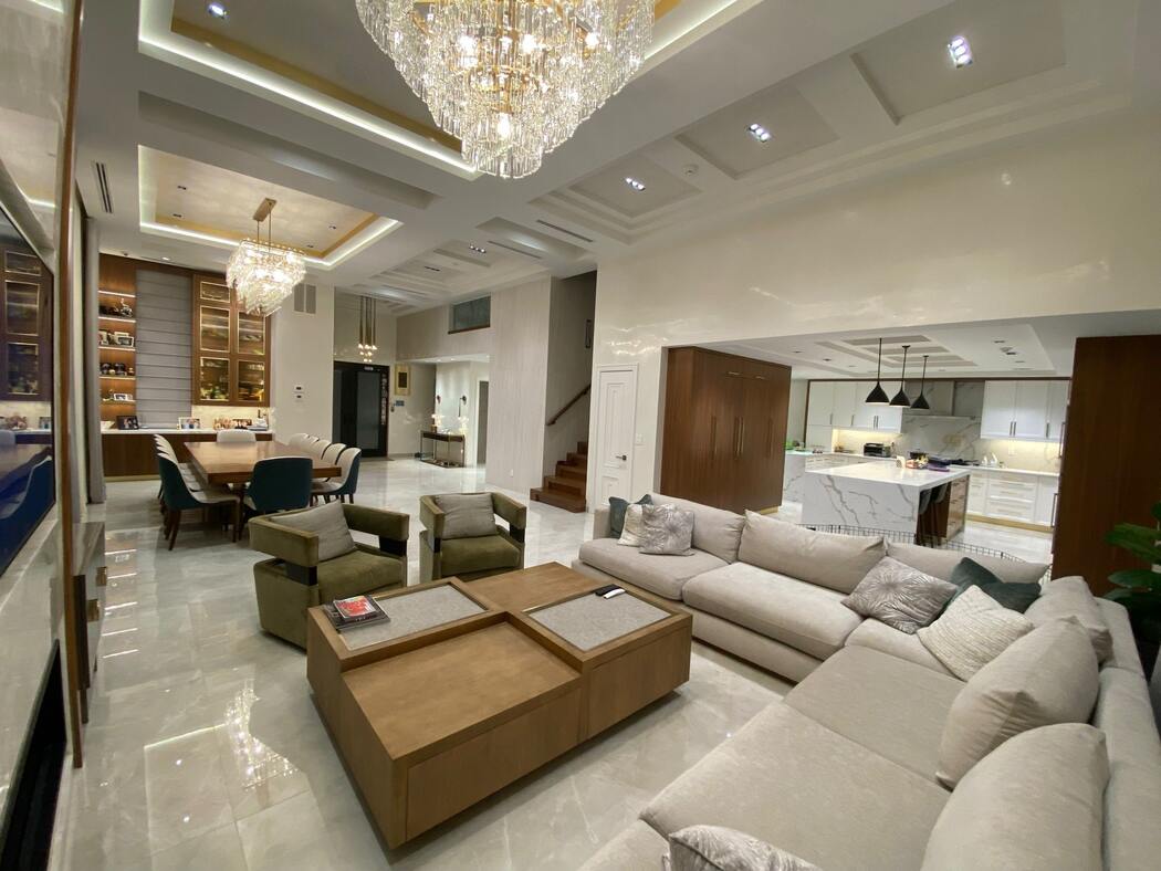 Grand open-plan living space