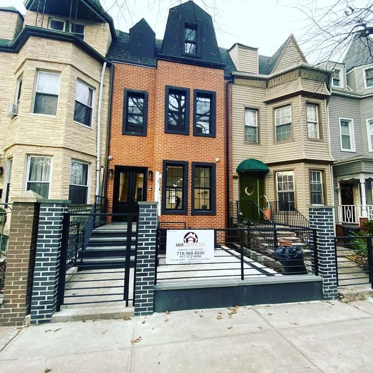 Brooklyn townhouse front elevation